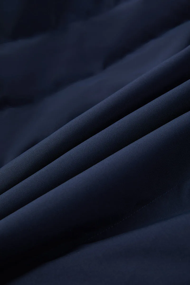 Quilted Down Jacket | Navy NYDW01