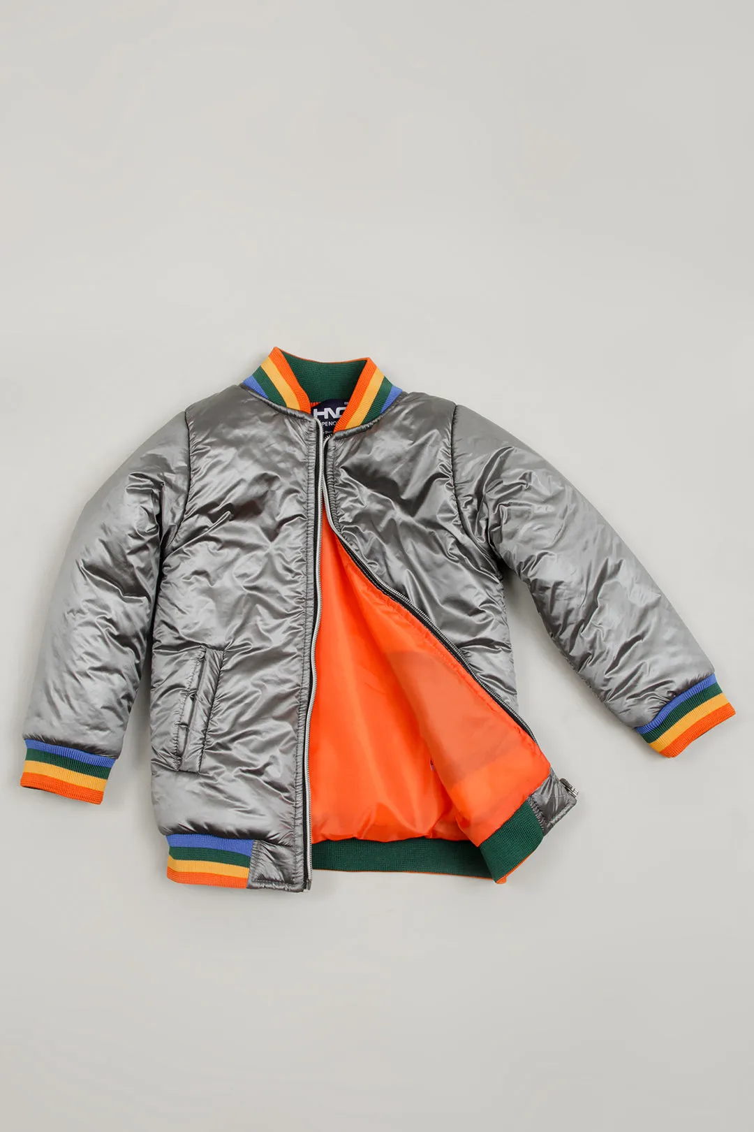 Rainbow Quilted Puffer Jacket