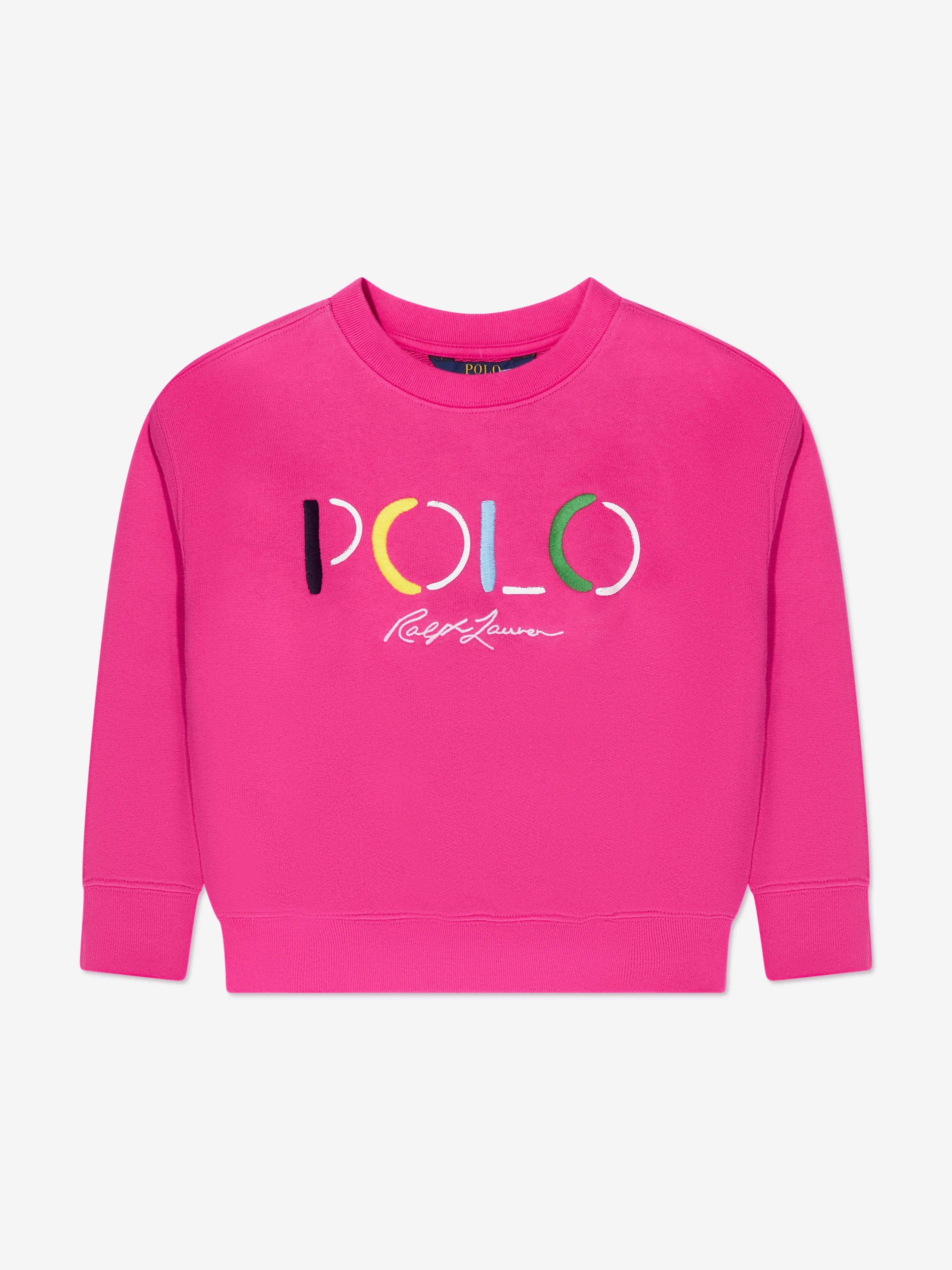 Ralph Lauren Girls Polo Sweatshirt in Pink