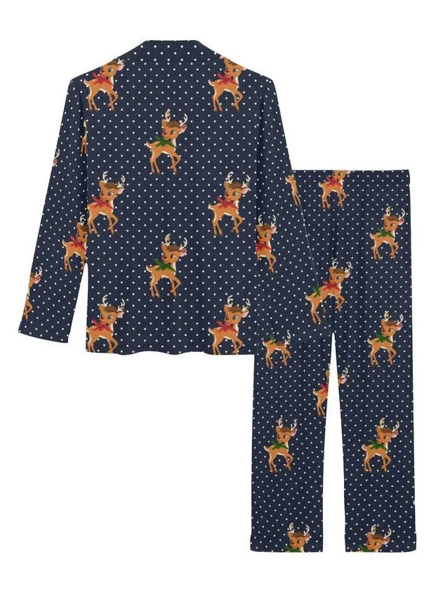 Reindeer Relaxation Women's Long Pajama Set