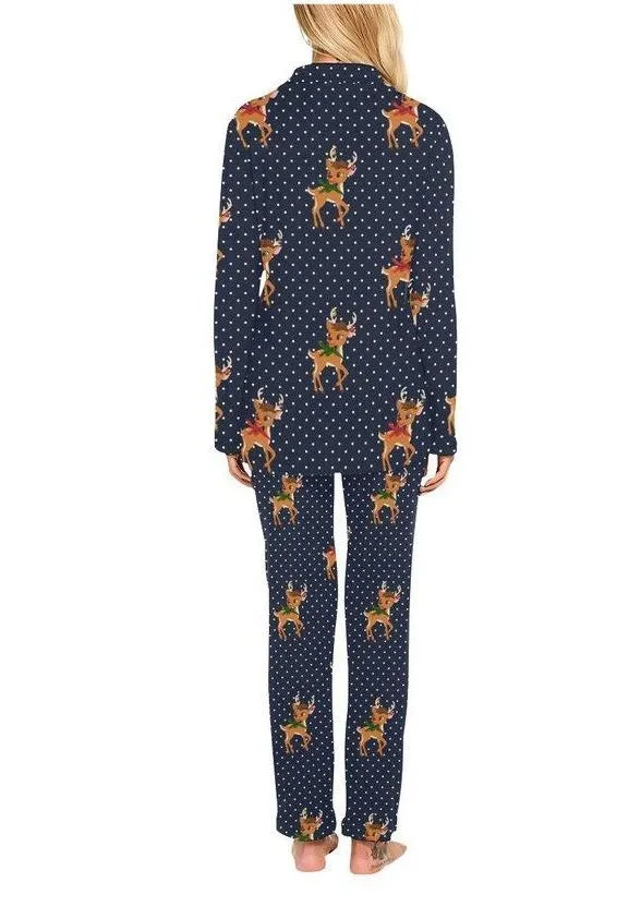 Reindeer Relaxation Women's Long Pajama Set