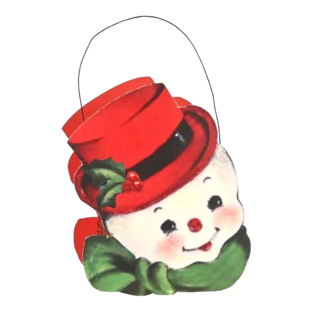 Retro Christmas Tin Bucket Ornaments- 3 Options
