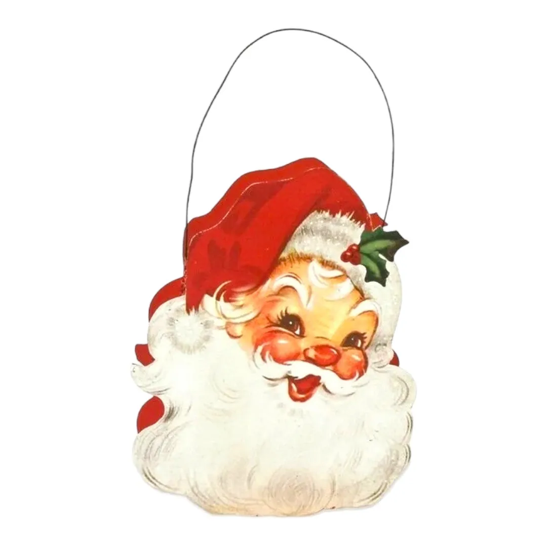 Retro Christmas Tin Bucket Ornaments- 3 Options