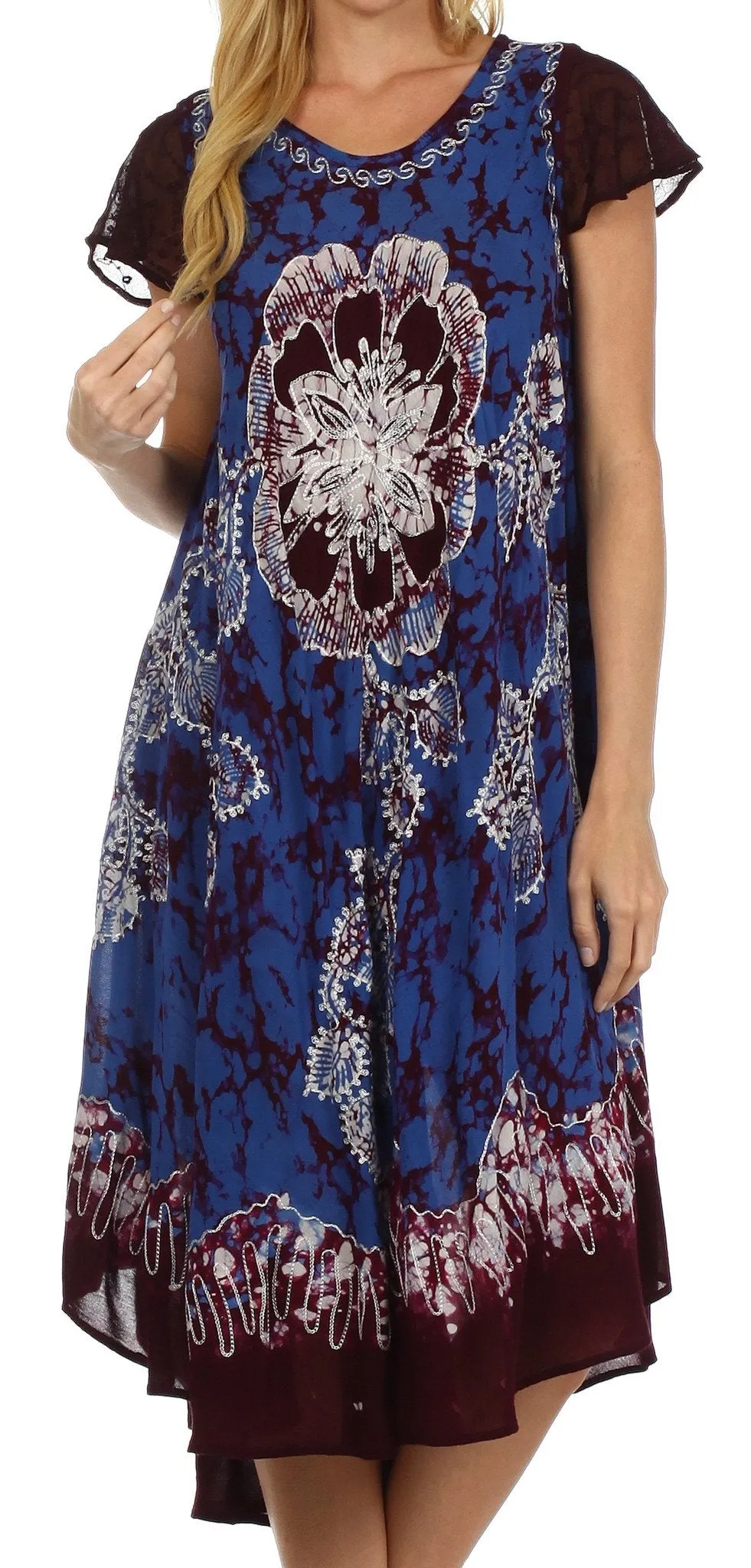 Sakkas Aloha Floral Caftan Dress