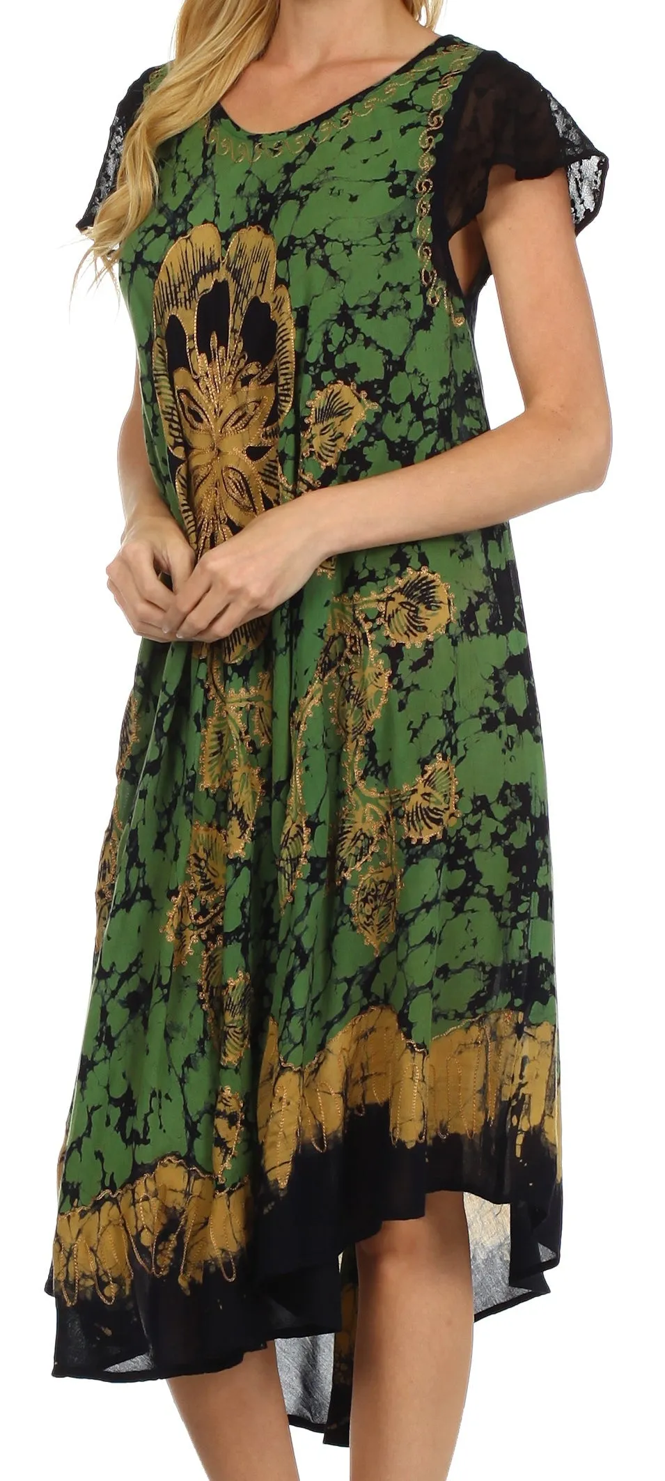 Sakkas Aloha Floral Caftan Dress