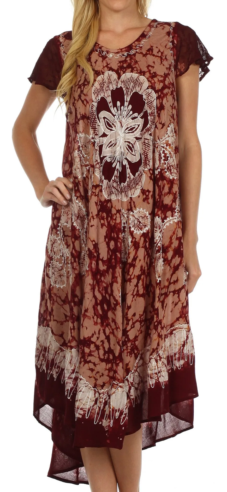 Sakkas Aloha Floral Caftan Dress