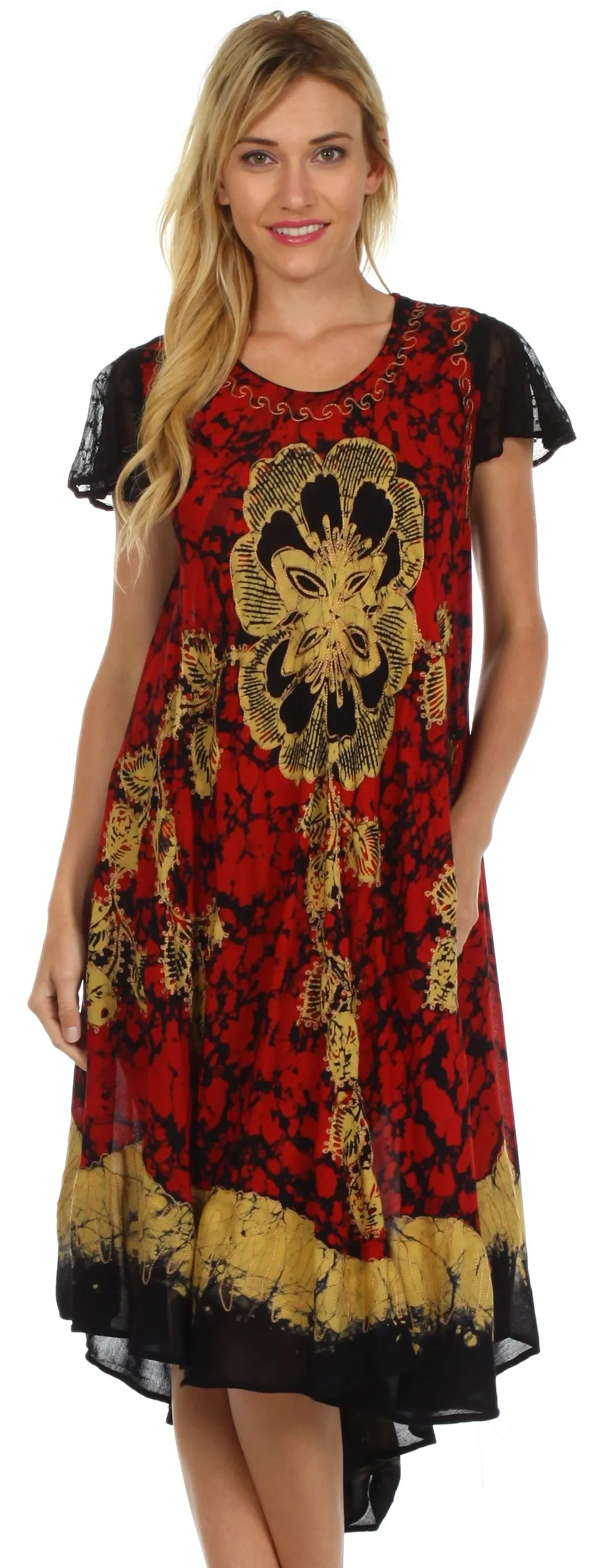 Sakkas Aloha Floral Caftan Dress