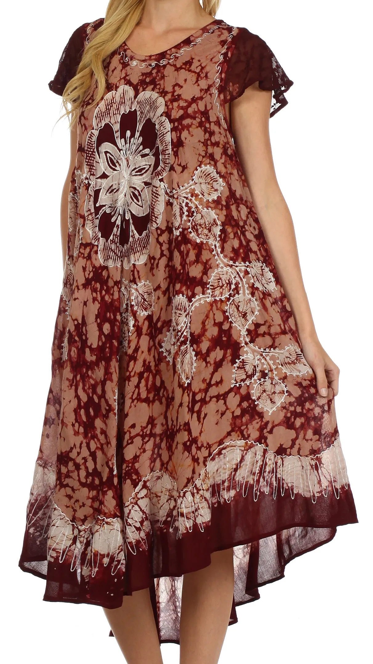 Sakkas Aloha Floral Caftan Dress