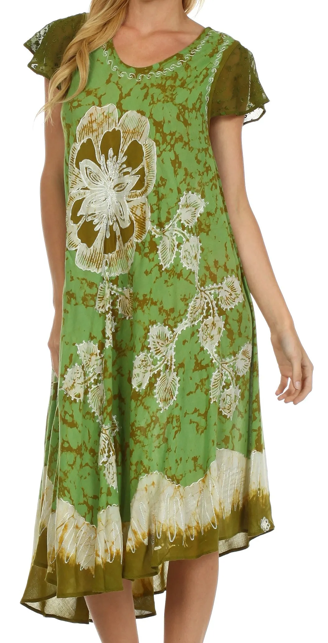 Sakkas Aloha Floral Caftan Dress