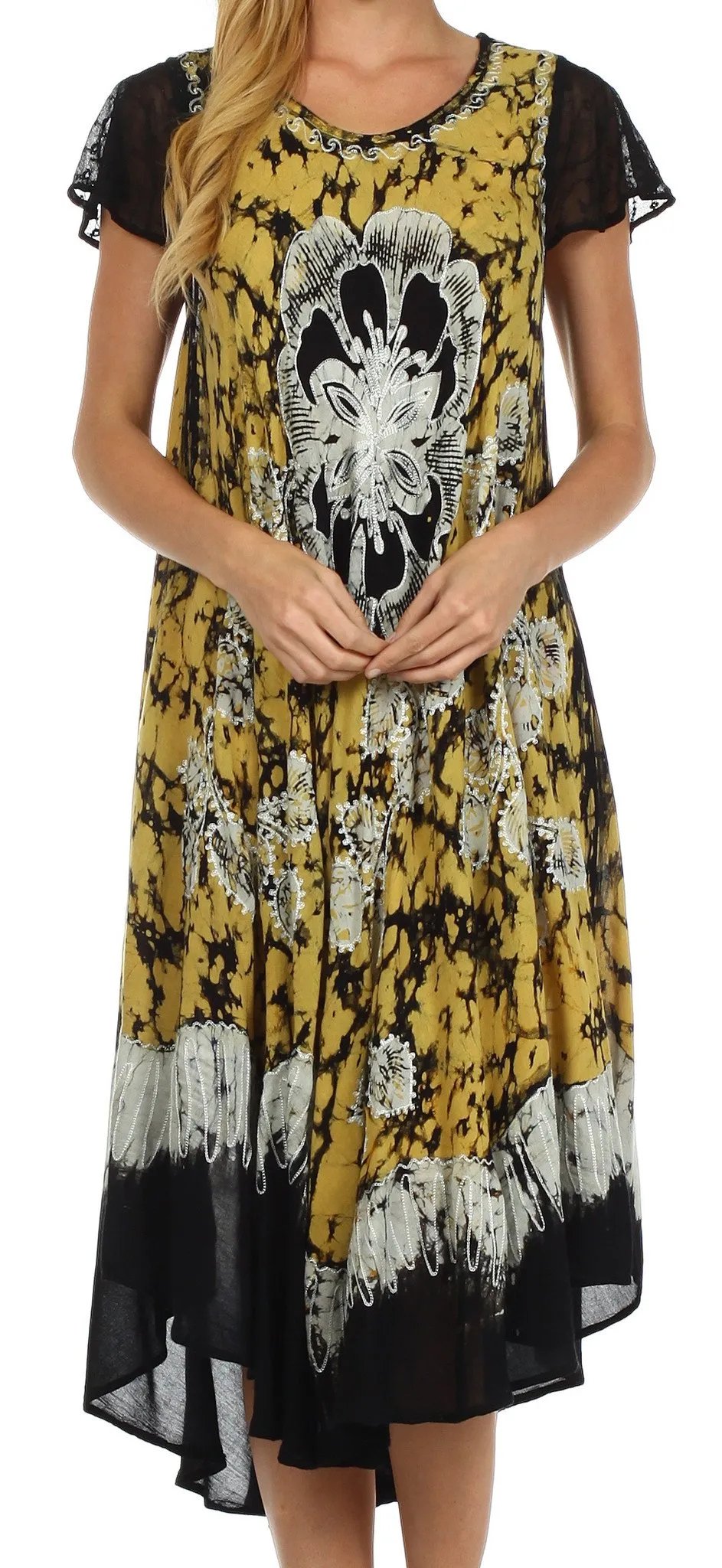 Sakkas Aloha Floral Caftan Dress