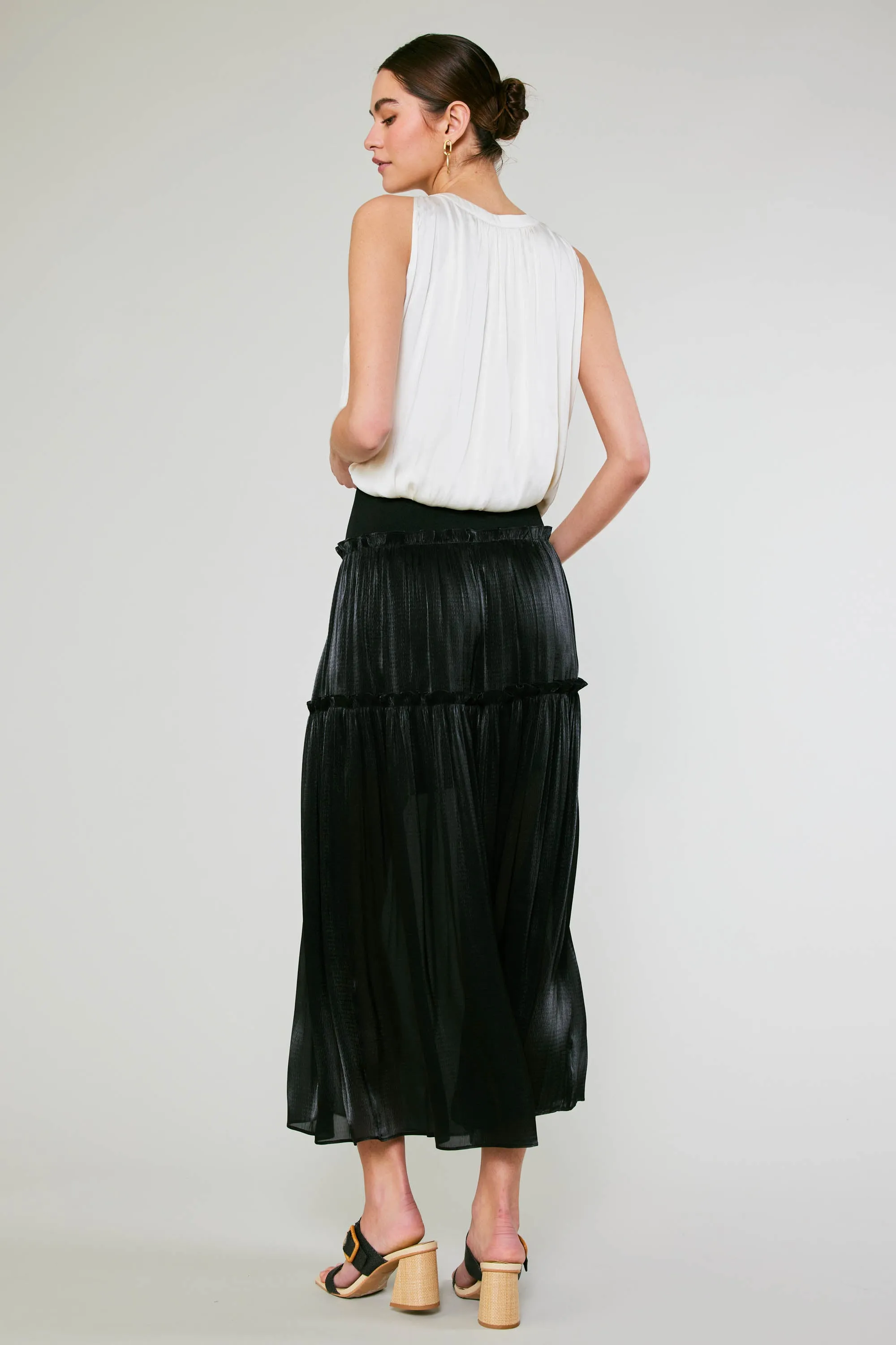 Satin Weave Maxi Skirt