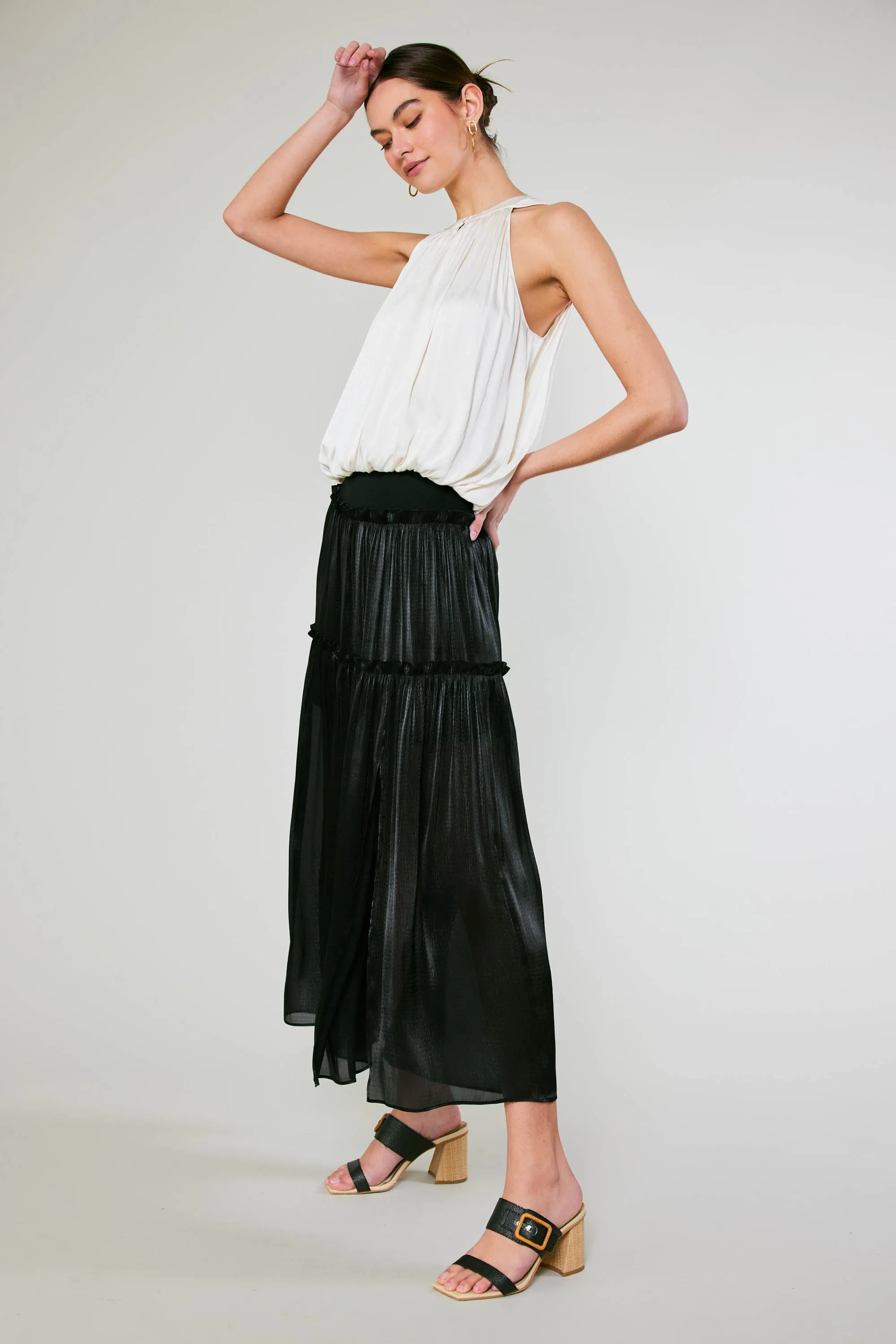 Satin Weave Maxi Skirt