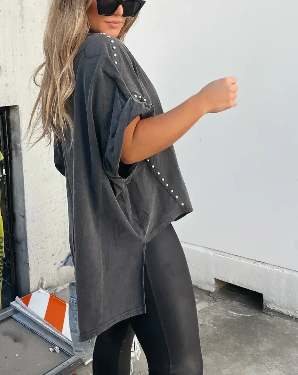 Serenity - Studded Oversized Tee