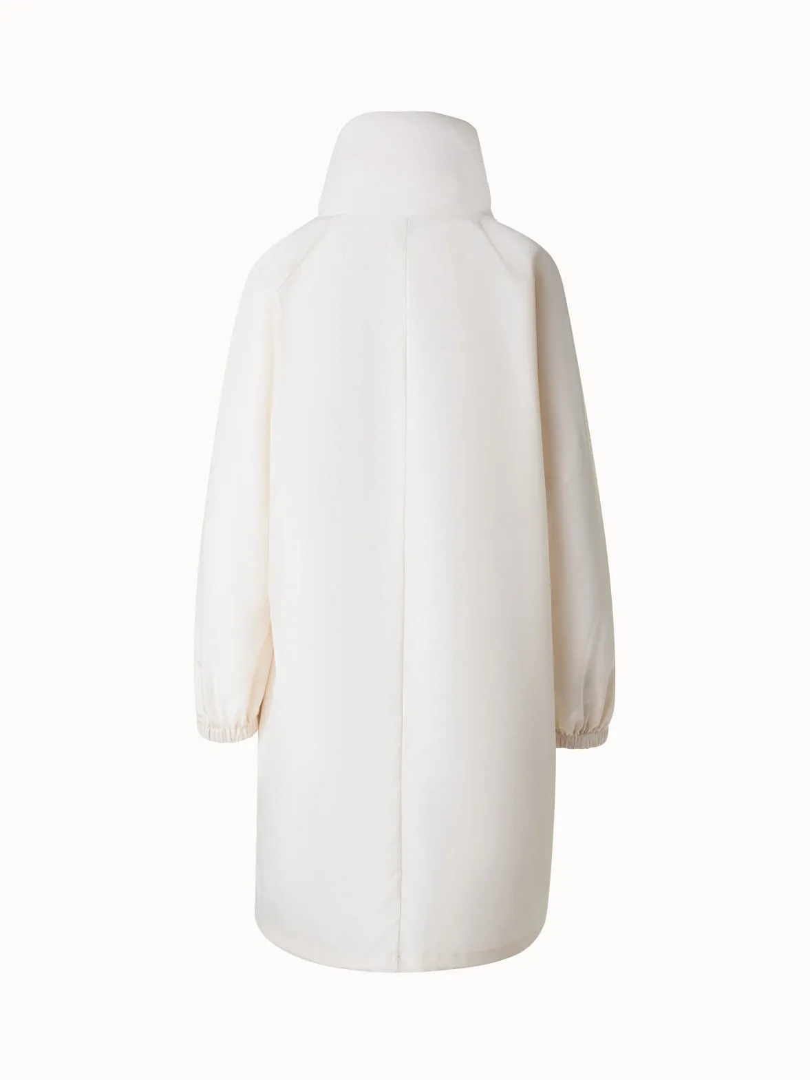 Silk Taffeta Parka with Hood