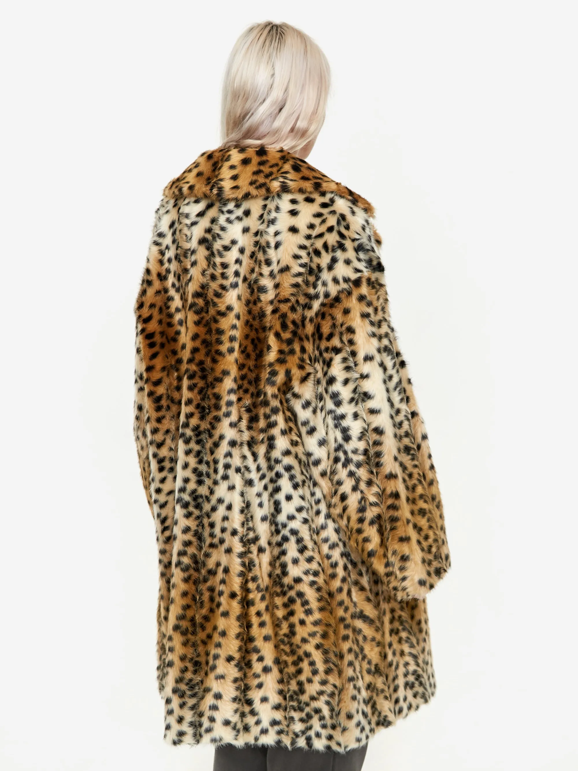 Stand Studio Minna Faux Fur Coat - Lush Leo