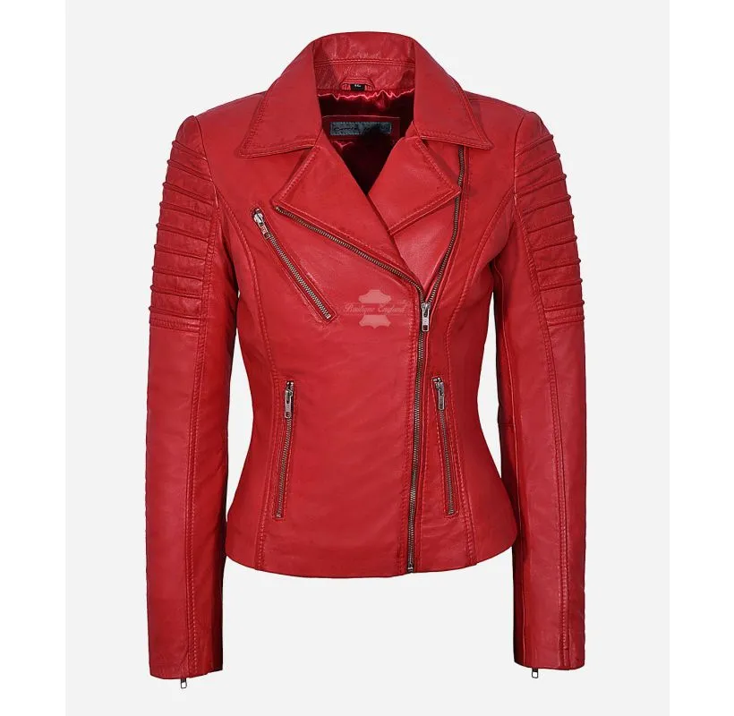 SUPERMODEL Women Leather Jacket Biker Style Leather Jacket For Ladies