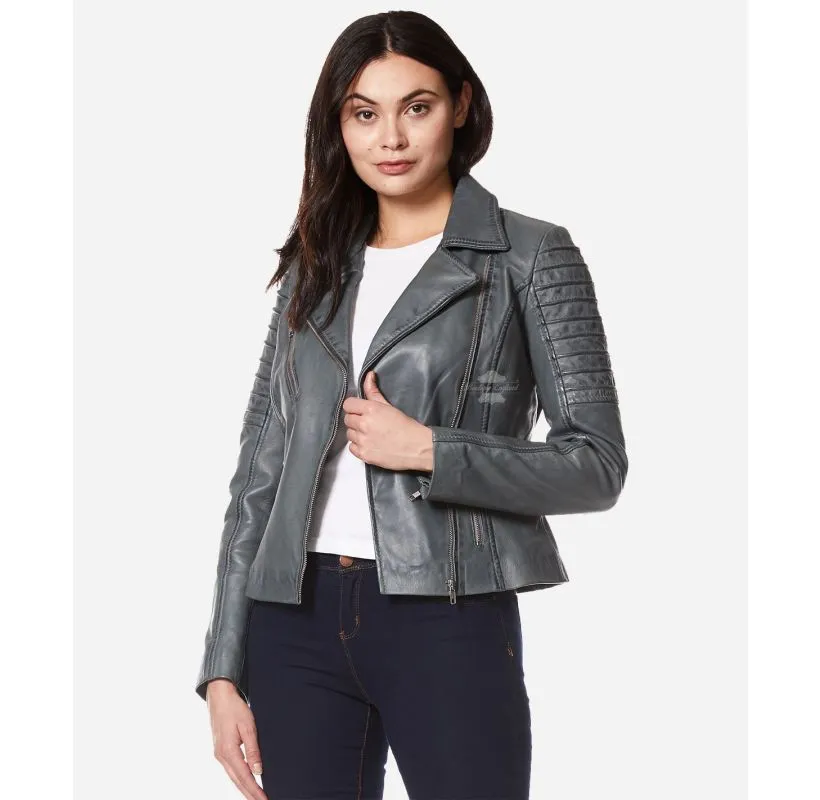 SUPERMODEL Women Leather Jacket Biker Style Leather Jacket For Ladies