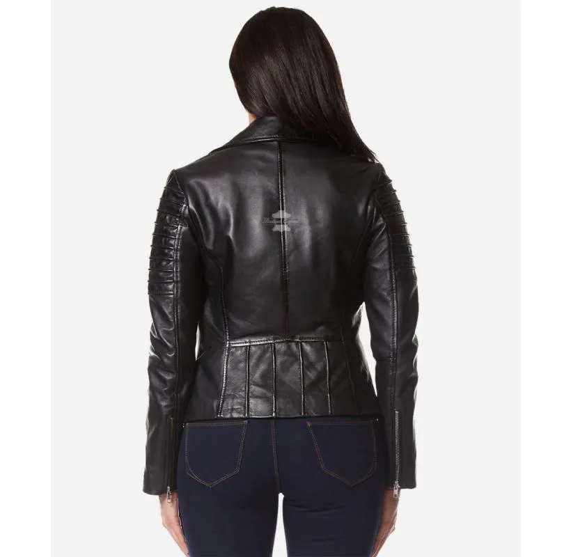 SUPERMODEL Women Leather Jacket Biker Style Leather Jacket For Ladies