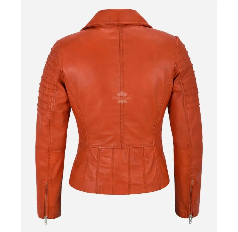 SUPERMODEL Women Leather Jacket Biker Style Leather Jacket For Ladies