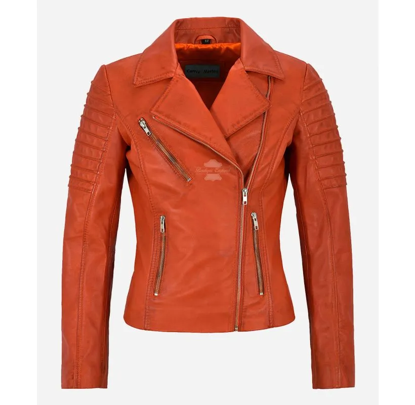 SUPERMODEL Women Leather Jacket Biker Style Leather Jacket For Ladies