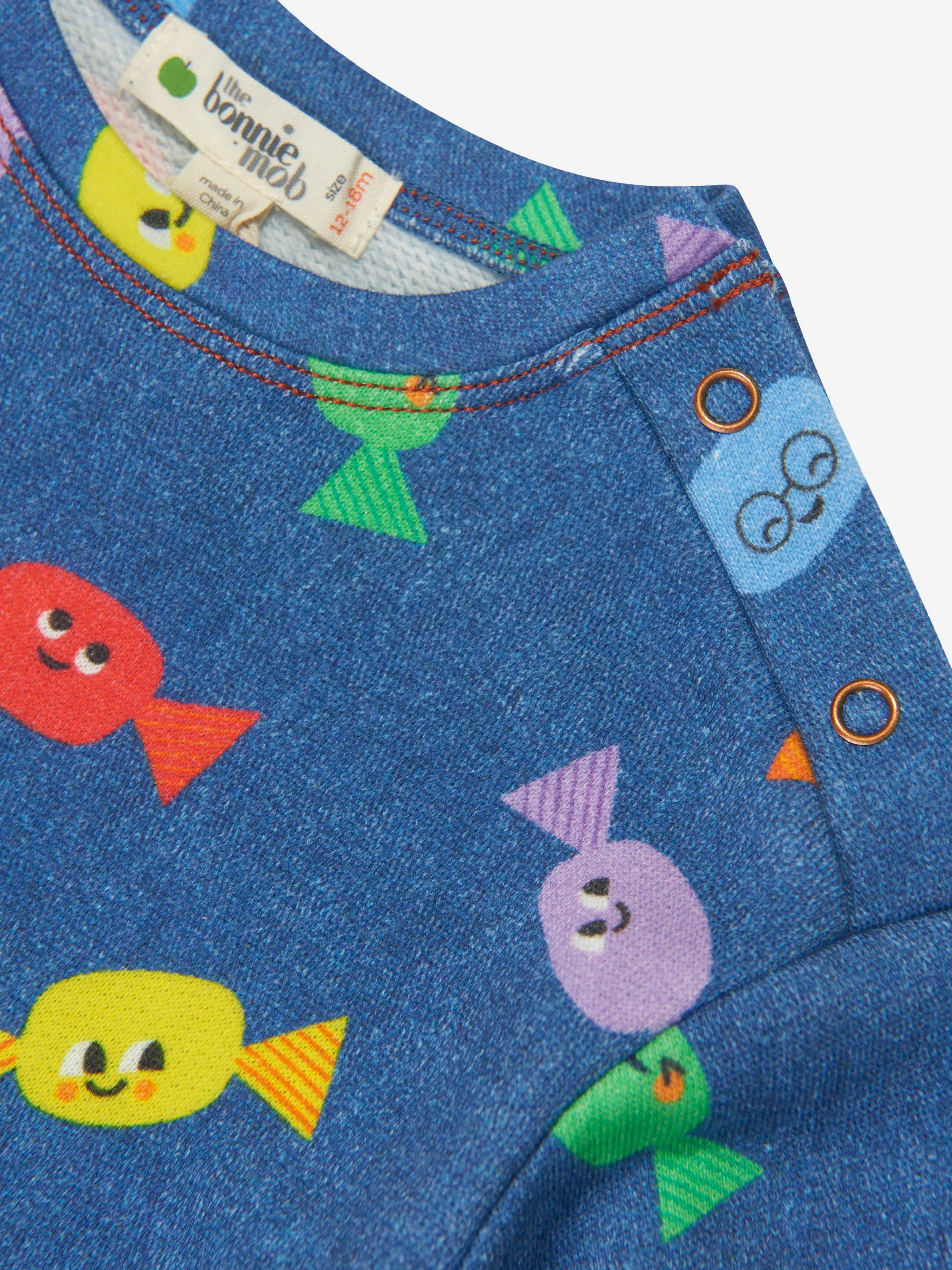 The Bonnie Mob Kids Sweetie Sweatshirt in Blue