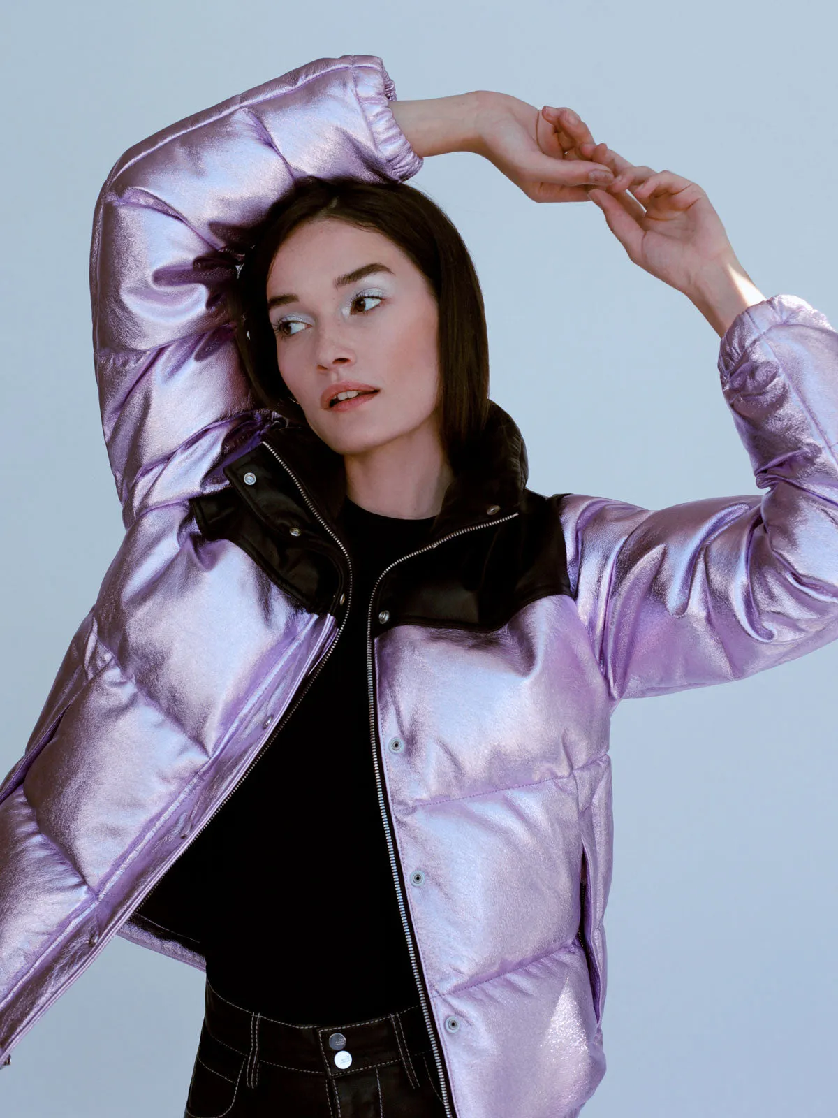 The Leather Puffer Jacket