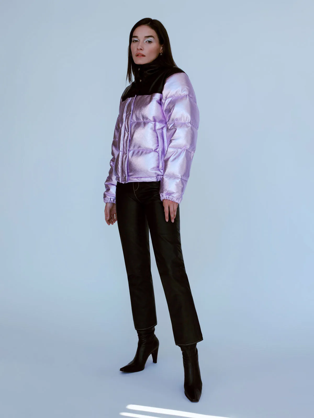 The Leather Puffer Jacket