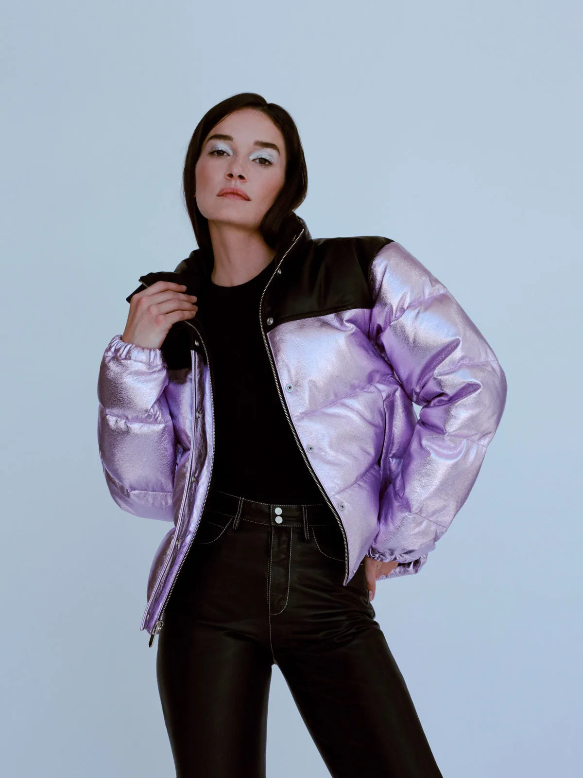 The Leather Puffer Jacket