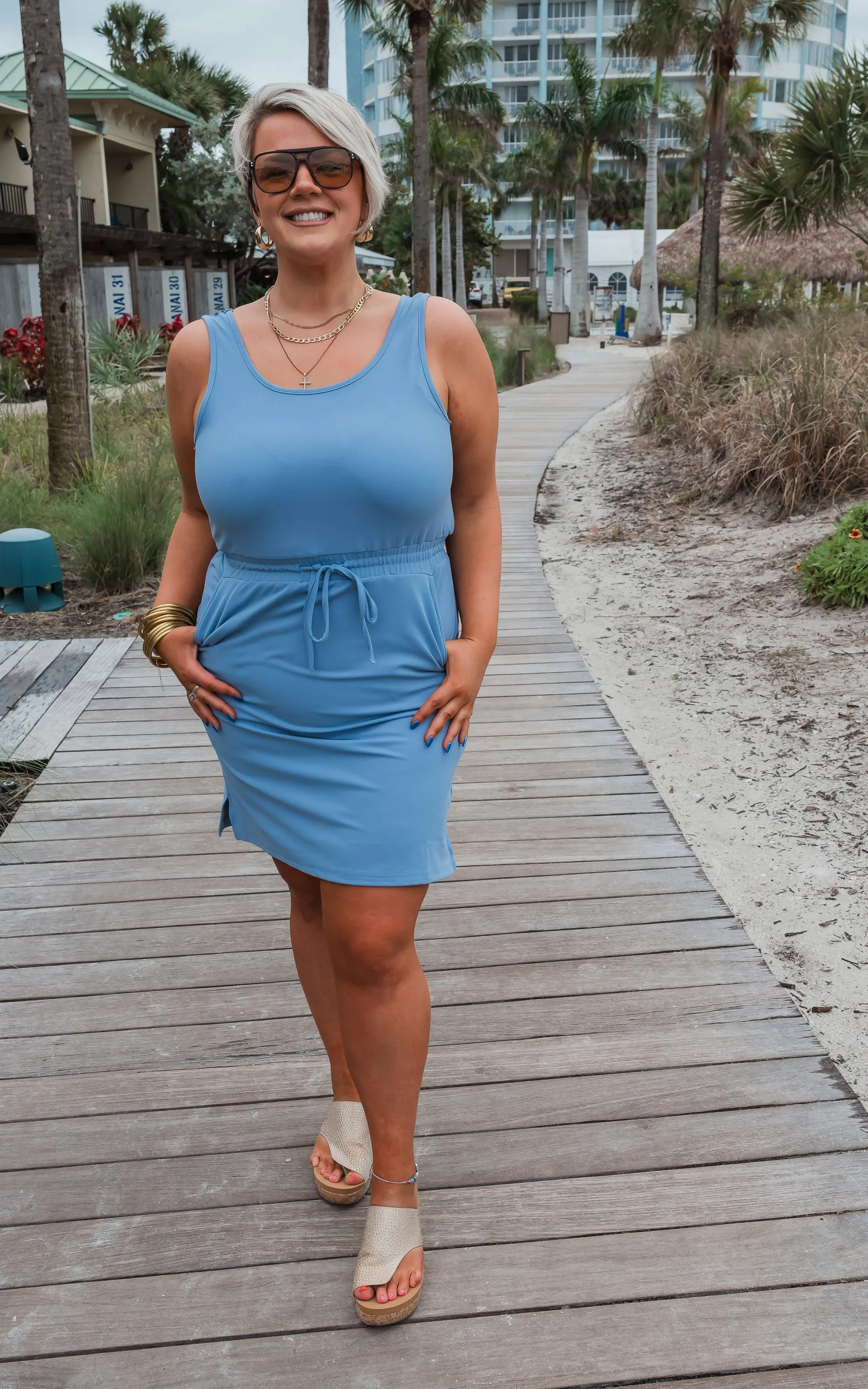 The Sophia Purple Blue Tank Dress by Salty Wave*