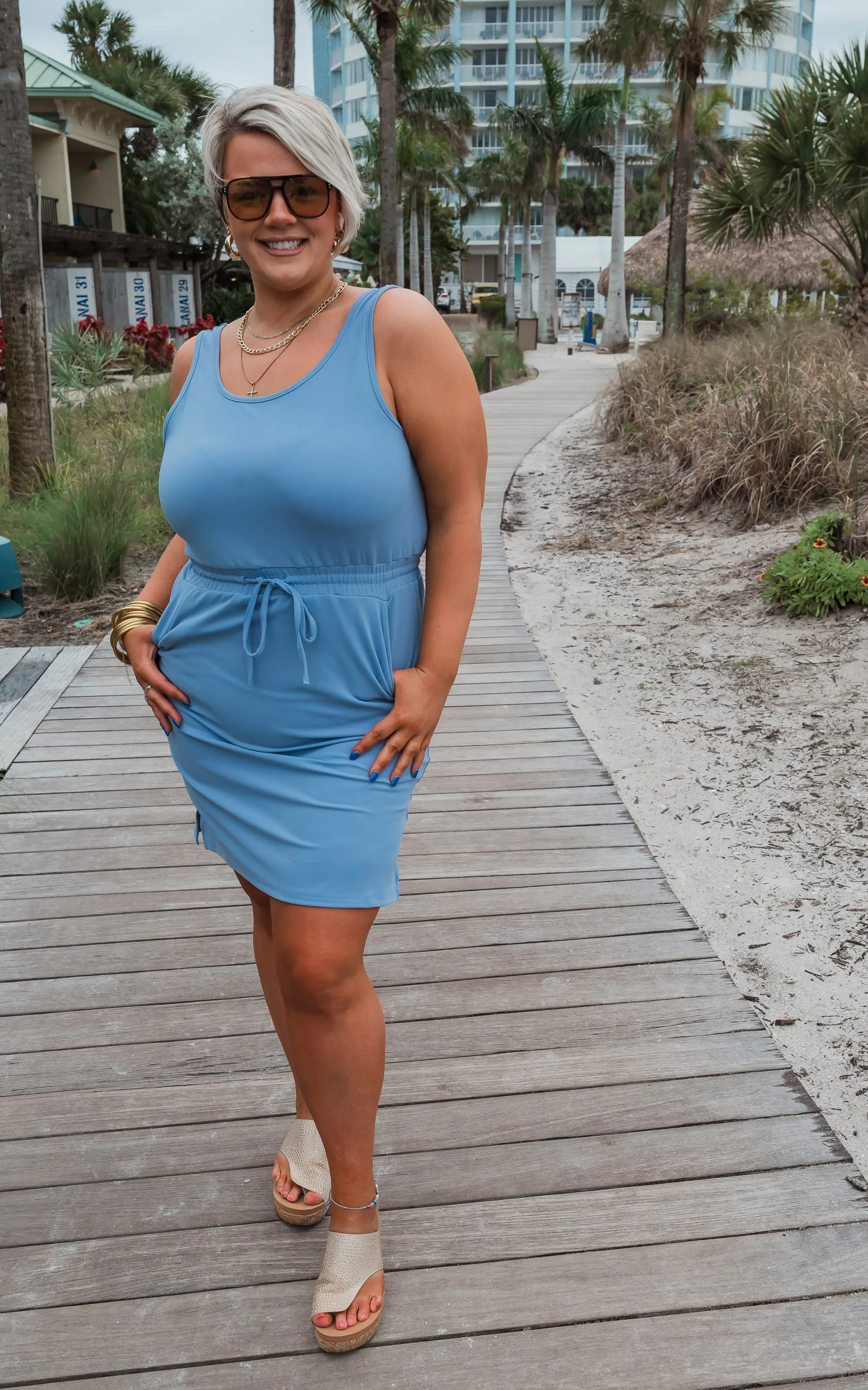The Sophia Purple Blue Tank Dress by Salty Wave*