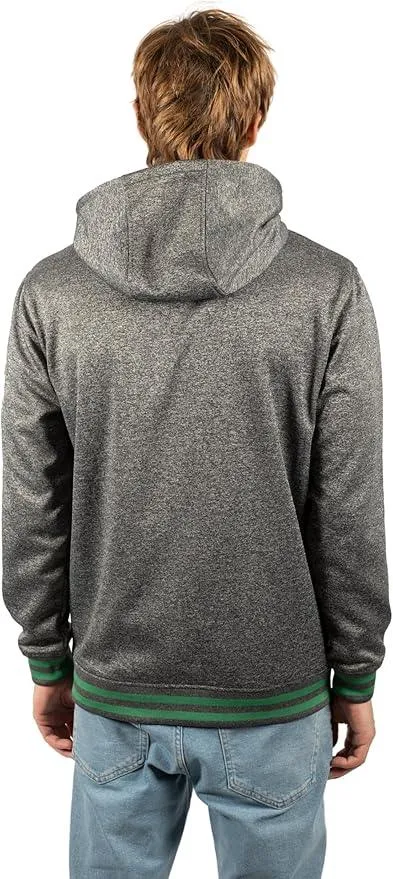 Ultra Game NBA Official Men’s MVP Super Soft Full Zip Hoodie Sweatshirt - Unisex, Boston Celtics, Heather Charcoal|Boston Celtics