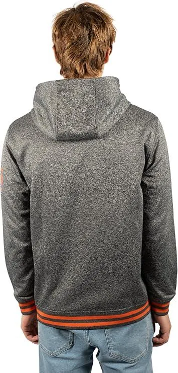 Ultra Game NBA Official Men’s MVP Super Soft Full Zip Hoodie Sweatshirt - Unisex, New York Knicks, Heather Charcoal|New York Knicks