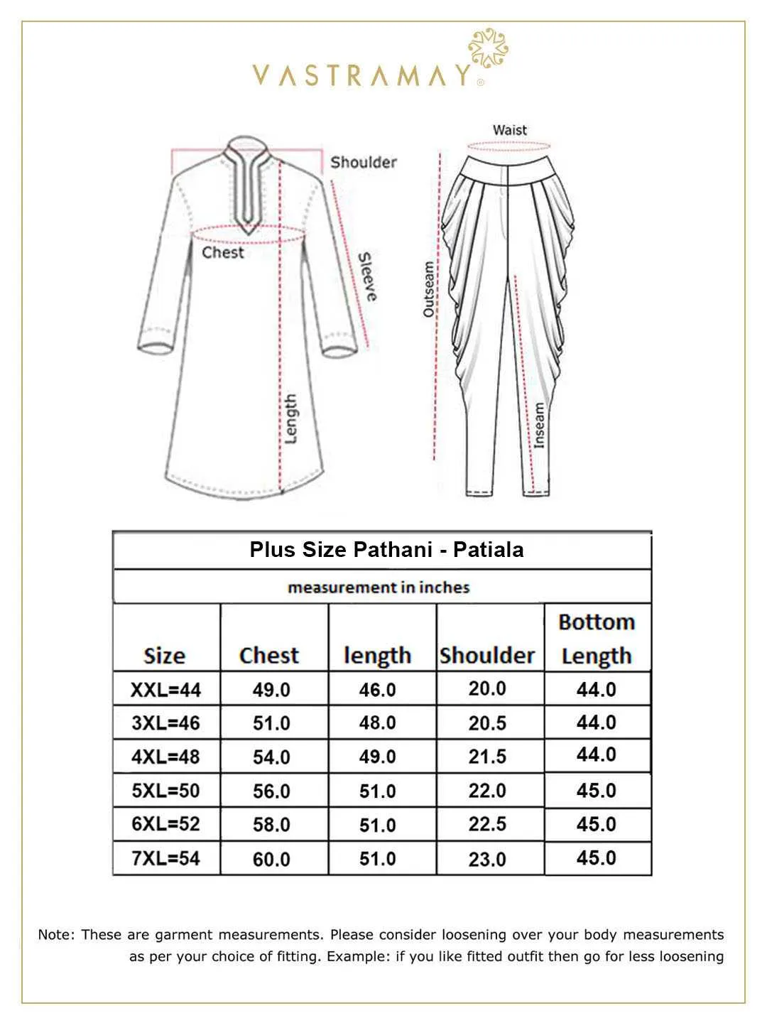 Vastramay Men's White Cotton Pathani Set