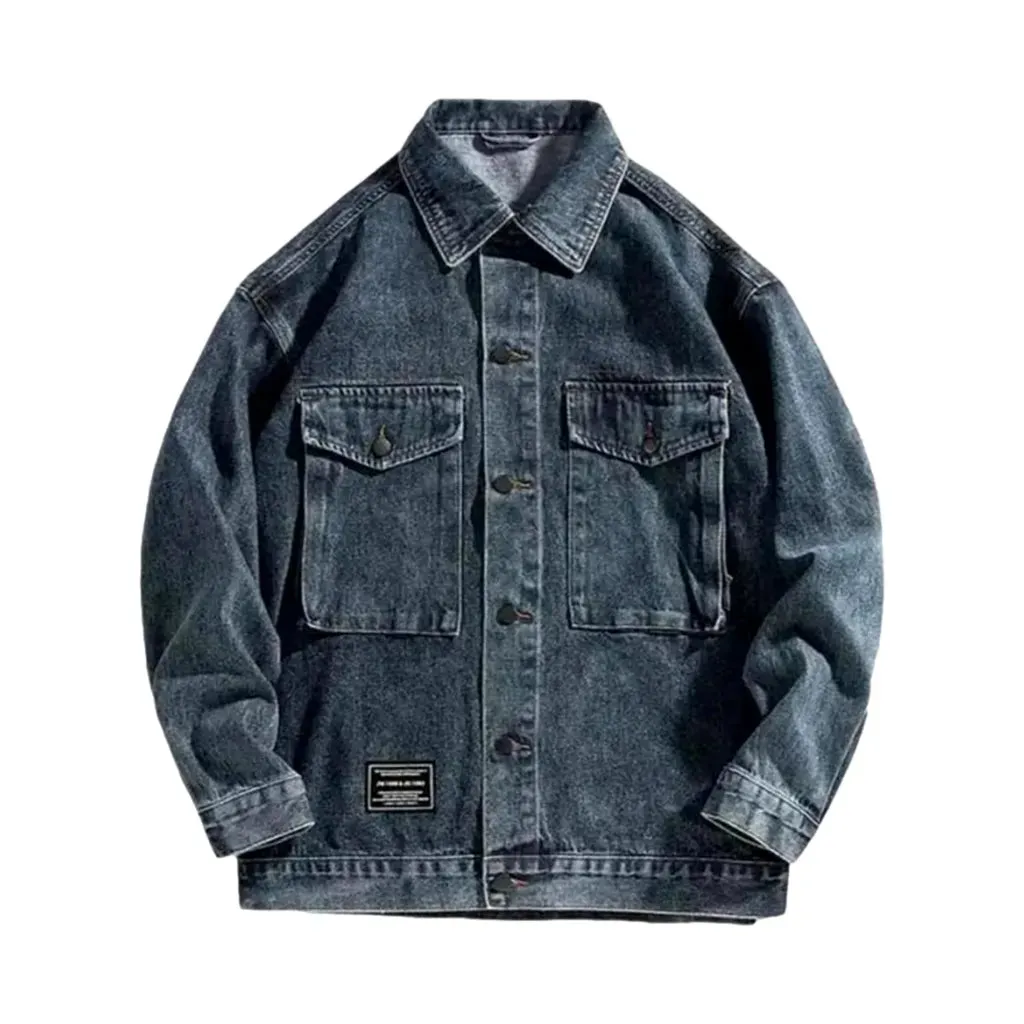 Vintage style worker men's denim jacket