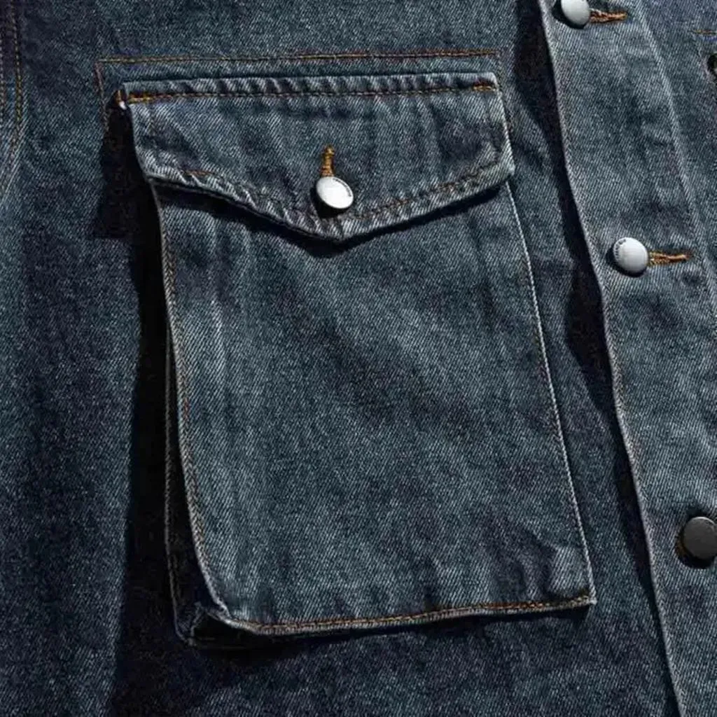 Vintage style worker men's denim jacket